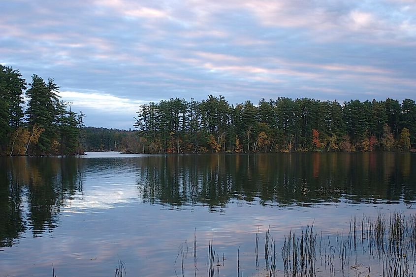 A view from of Annabessacook lake, one of several lake in Winthrop, Maine