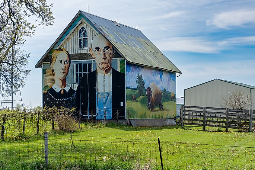 An American Gothic Barn in Mount Vernon, Iowa