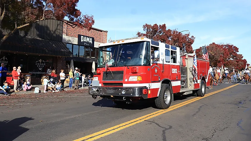 Veterans Day parade in Walla Walla, Washington.
