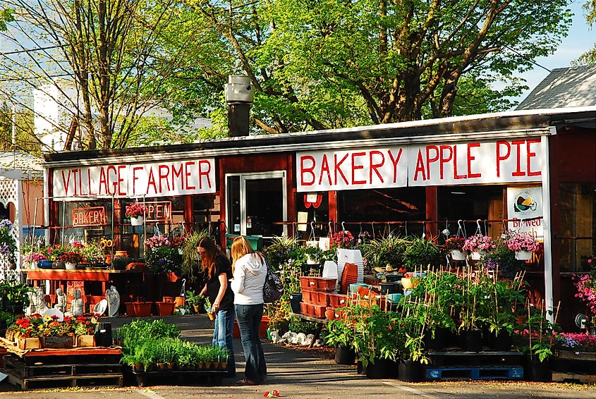 A roadside farm stand in Delaware Water Gap, Pennsylvania