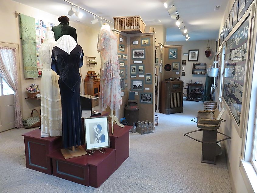 Room on second floor of Calvin B. Taylor House in Berlin, Maryland.