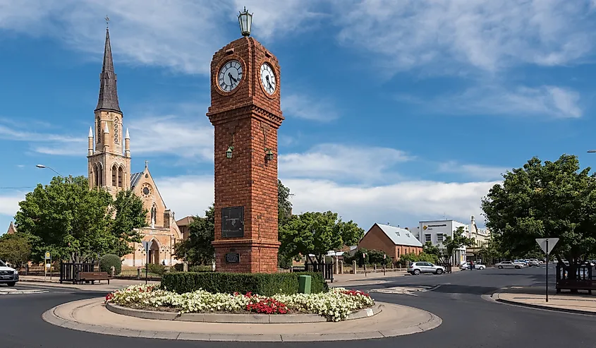 Cityscape of Mudgee, New South Wales, Australia.