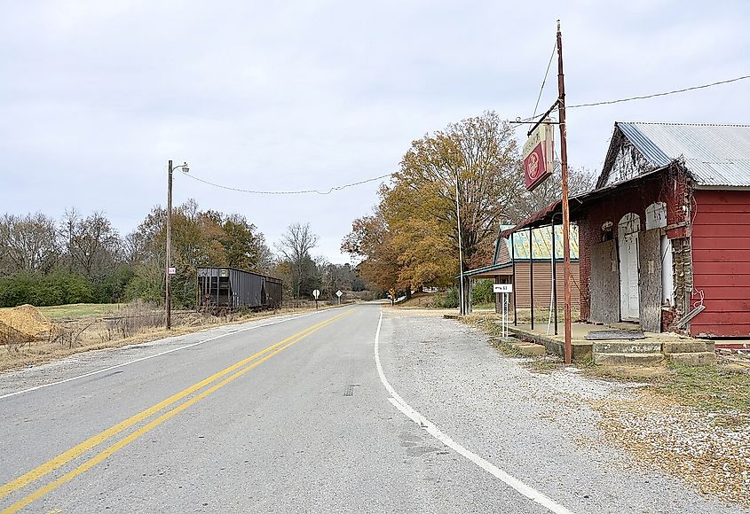 Potts Camp Road in Waterford, Mississippi.