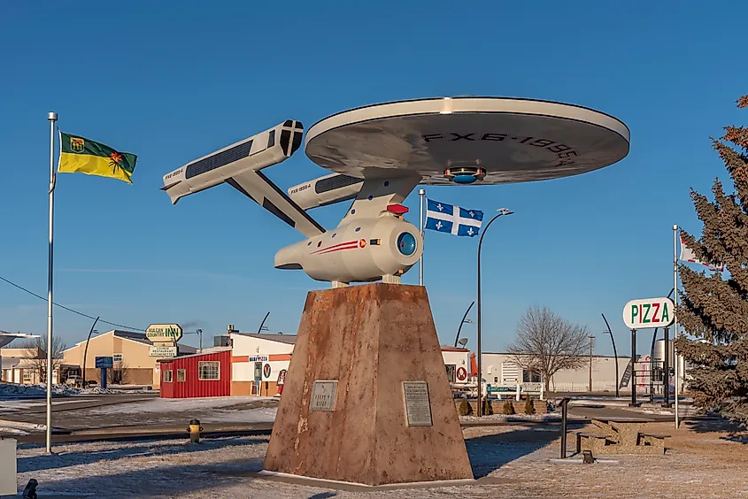 Replica USS Enterprise in Vulcan, Alberta.