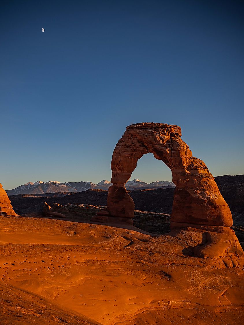 The iconic Delicate Arch in Arches National Park.