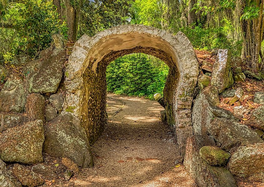 Archway in Rosedown Plantation in St Francisville, Louisiana