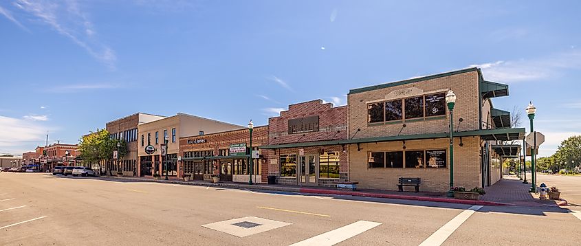 The old business district in Conroe, Texas.