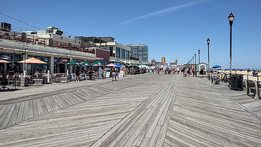 Boardwalk in Asbury Park, New Jersey.