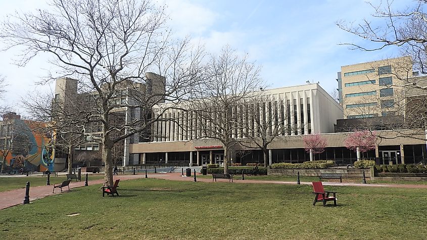 The Rutgers University-Newark campus in University Heights, Newark, New Jersey