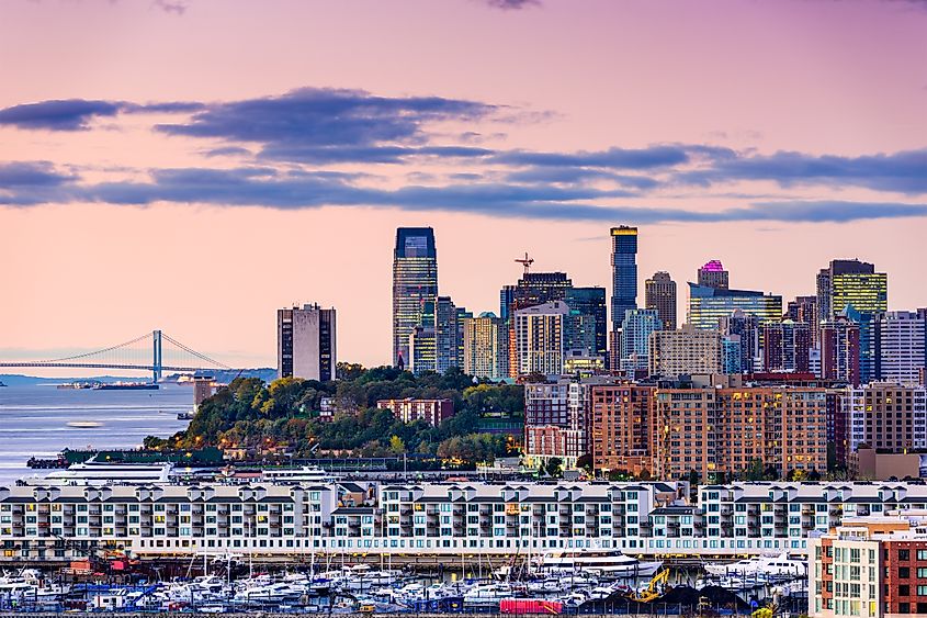 Exchange Place, Jersey City, New Jersey skyline.