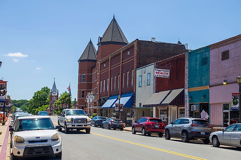 A beautiful outdoor day in downtown Cadiz, Kentucky.