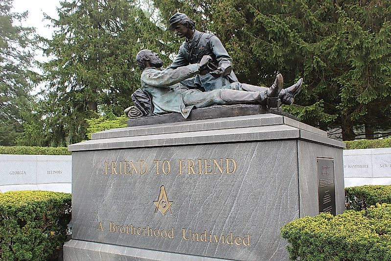 Friend to Friend Masonic Memorial in Gettysburg National Cemetery