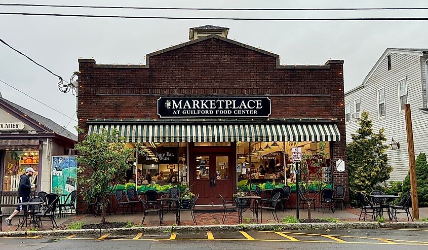 Marketplace at Guilford Food Center, Connecticut.