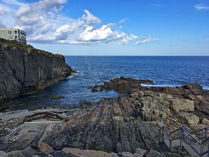 Bald Head Cliff in Maine.