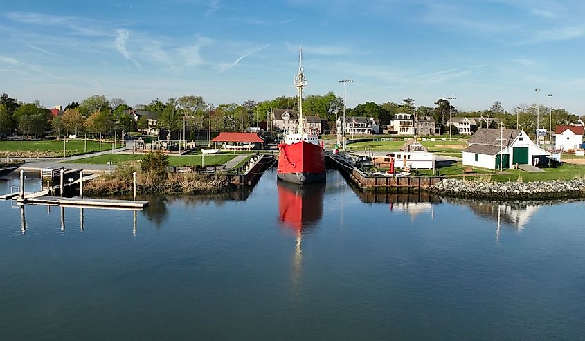 Lewes Delaware - Canalfront Park - Overfalls Lightship