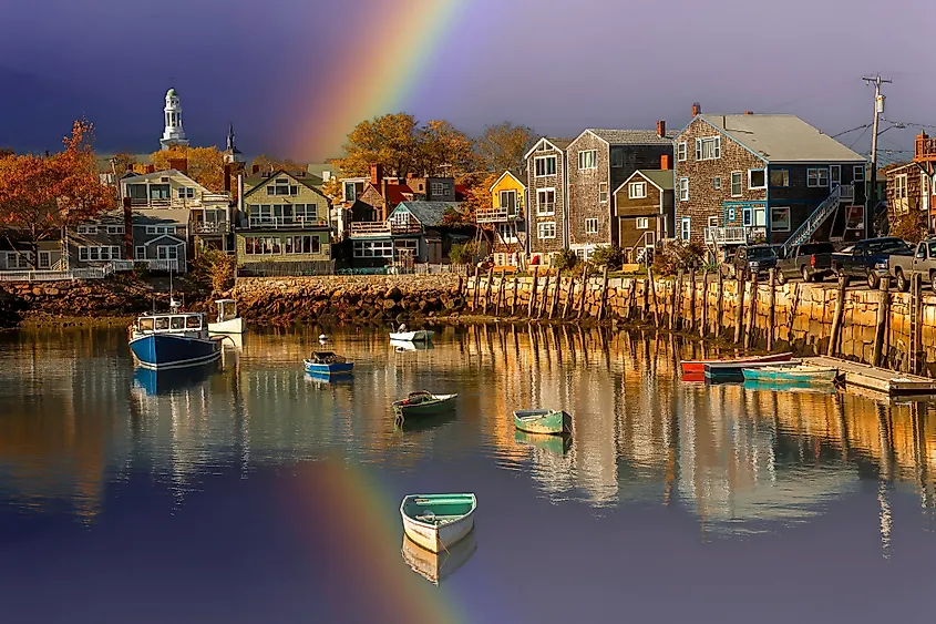 Fishing boat harbor at Rockport, Massachusetts.
