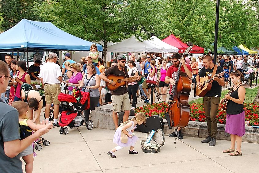 Saturday Farmer's Market in Madison, Wisconsin.