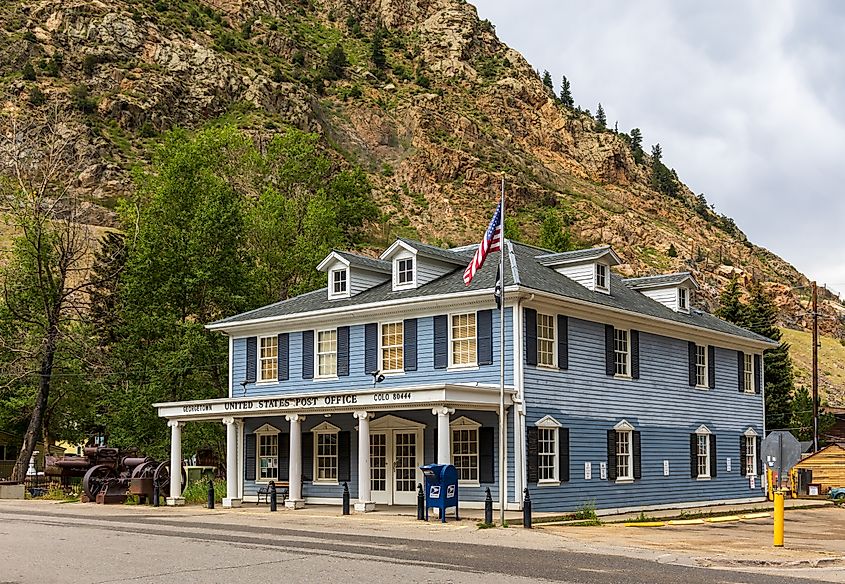 Historic post office building in Georgetown, Colorado.