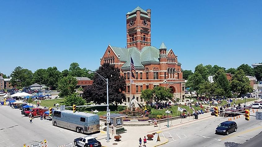 The Noble County Courthouse in Albion, Indiana