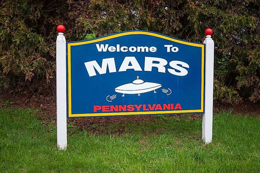 The Township of Mars, a borough in southern Butler County, Pennsylvania,