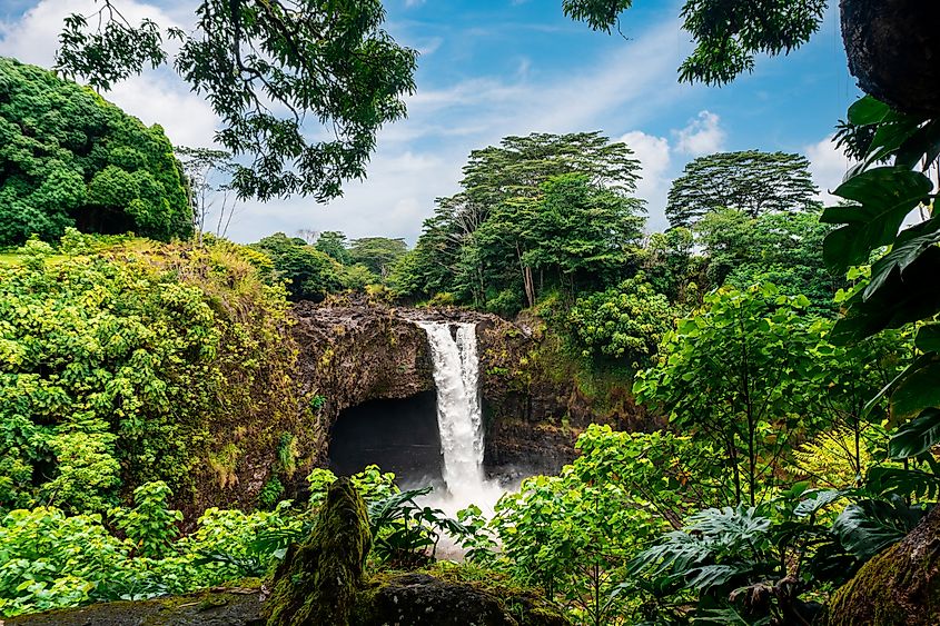 Rainbow Falls in Hilo, Hawaii.