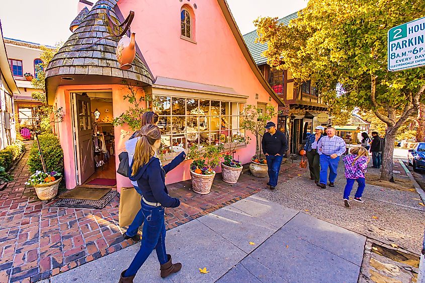 Shopping on Main Street of Carmel, California.