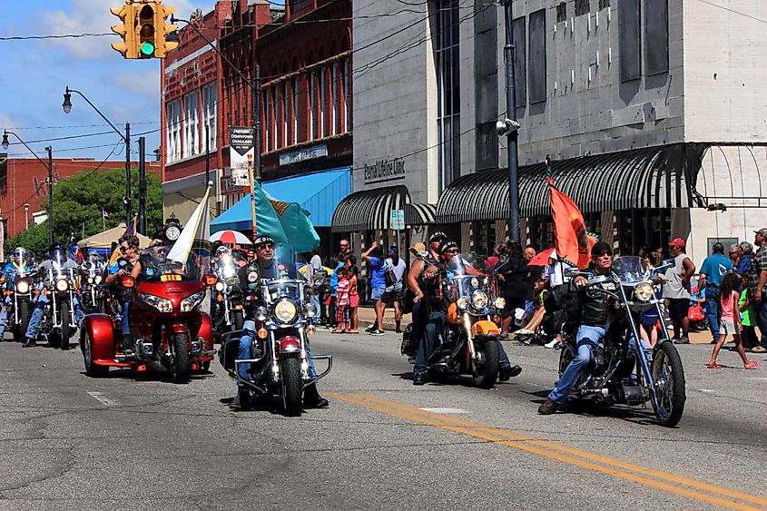 The 4th of July celebration parade sponsored by the Muscogee Creek Nation of Okmulgee, Oklahoma.