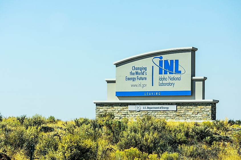 Signboard for the Idaho National Laboratory near Atomic City.