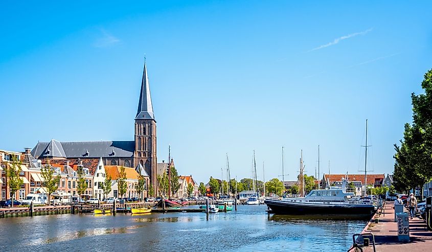 Church, and the old city of Harlingen, Netherlands