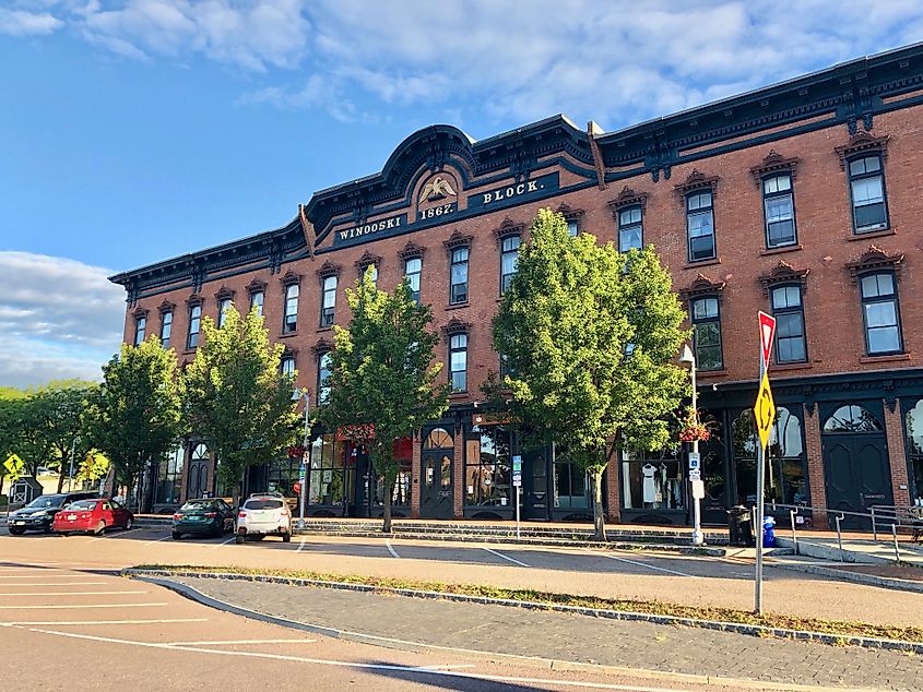 Historic buildings in the town of Winooski, Vermont.