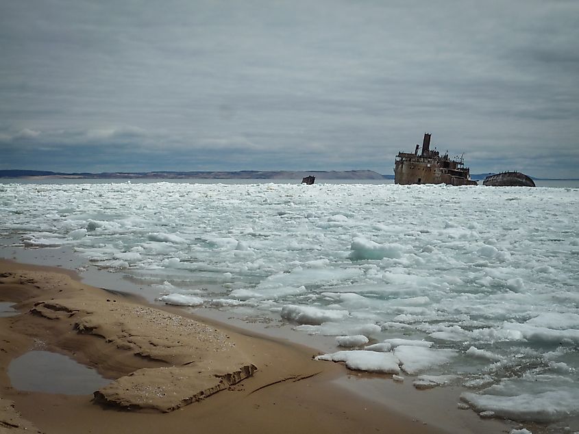 Wreckage of the SS Francisco Morazan near South Manitou Island.