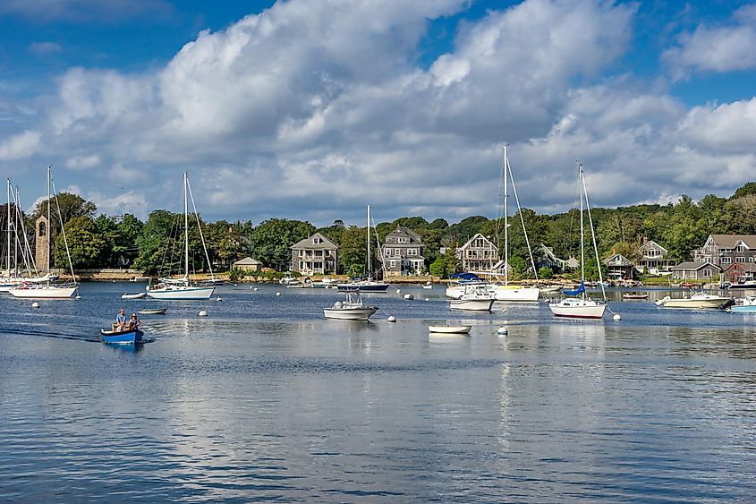 View of Woods Hole, Massachusetts from Cape Cod.