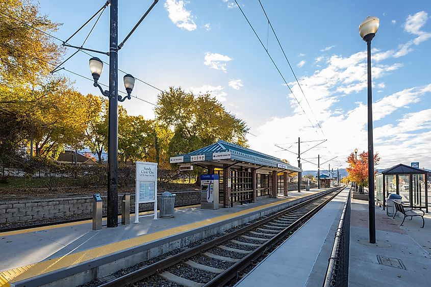 Train station in Sandy, Utah