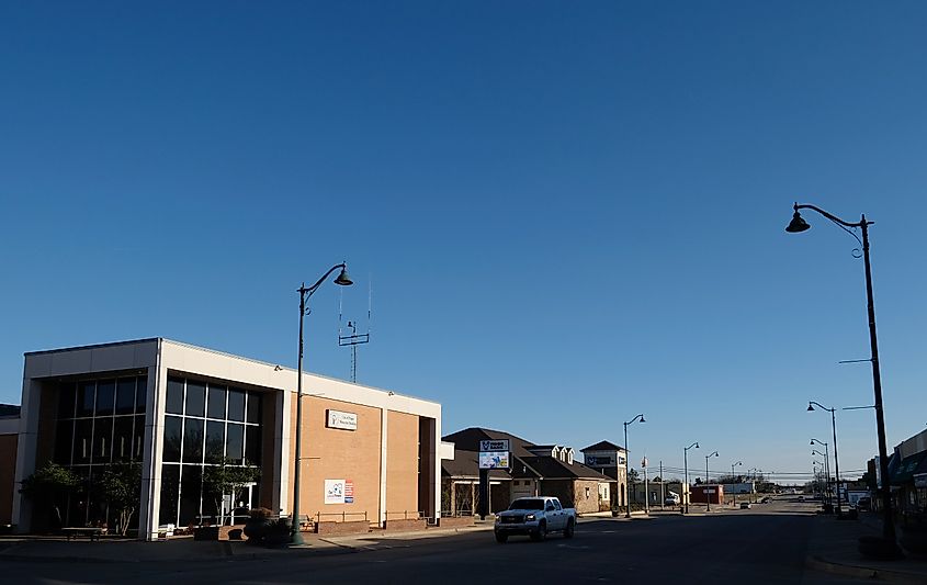 Downtown Prague, Oklahoma.