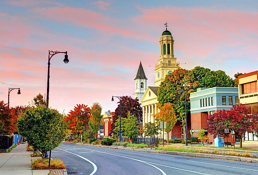 Street view in Pittsfield, Massachusetts.