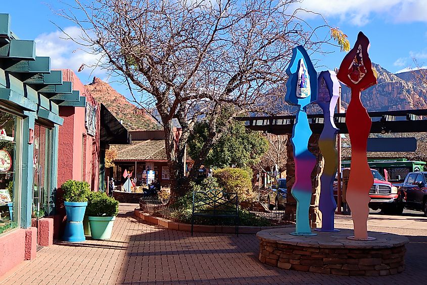 The beautiful downtown area of Sedona, Arizona.