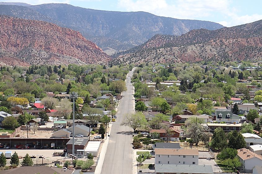 Aerial view of Cedar City, Utah