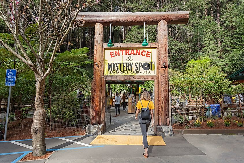 Entrance to The Mystery Spot in California.