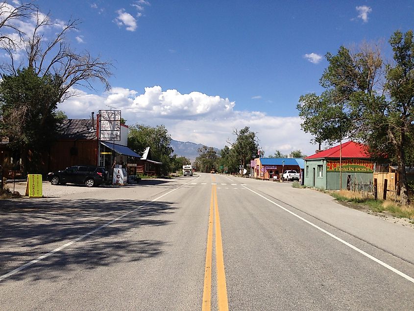 Utah state line in Baker, Nevada