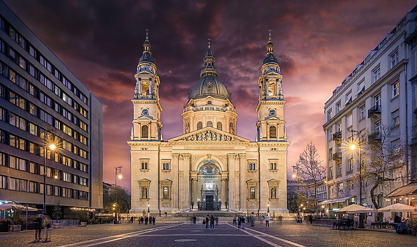 St. Stephen's Basilica in Budapest, Hungary. 