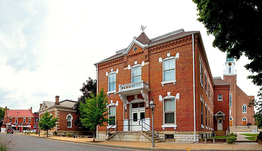 The County Clerk building in Ste. Genevieve, Missouri