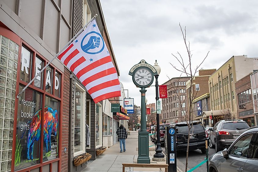 View of downtown Helena in Montana.