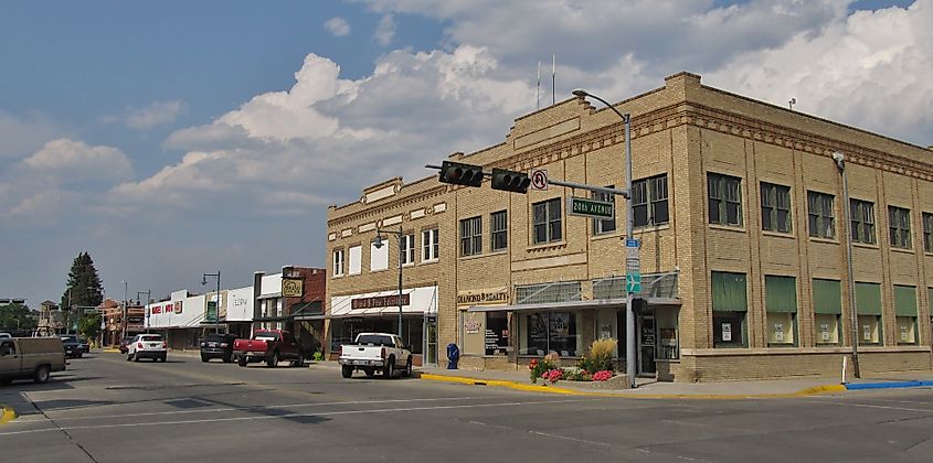 Street view of Downtown Torrington, Wyoming