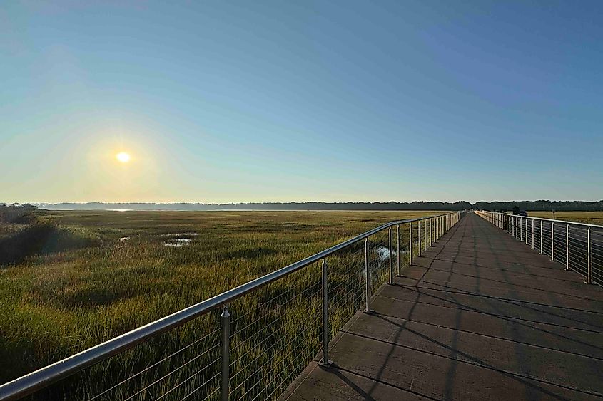 Chincoteague Island bridge to Chincoteague National Wildlife Refuge Image credit Bryan Dearsley