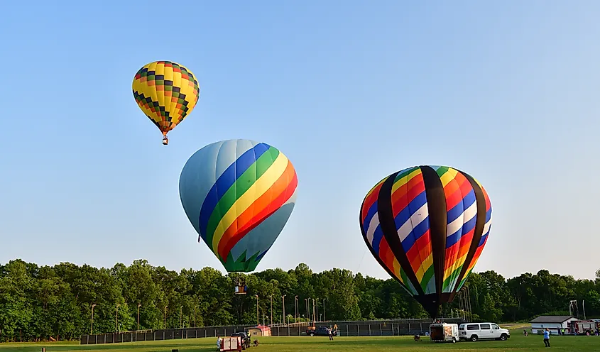 Thurston Classic hot air balloon launch in Meadville, PA.