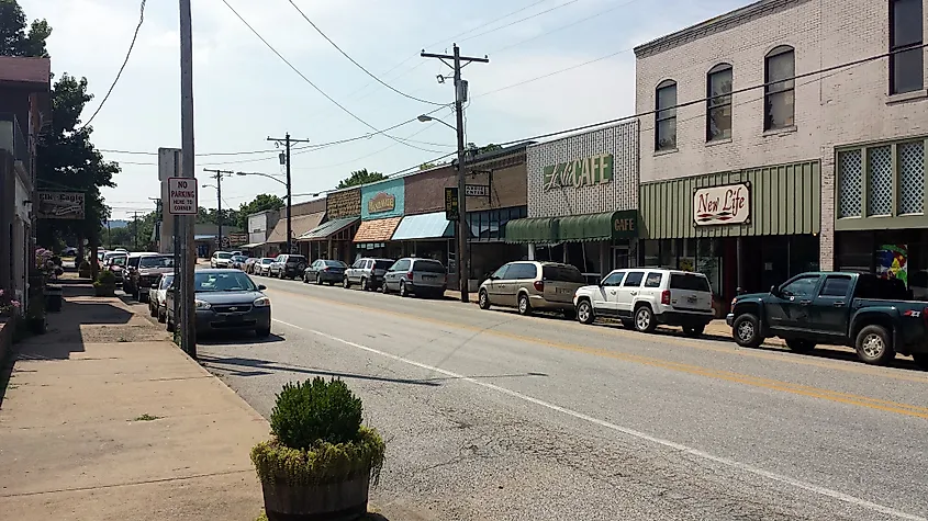Downtown Leslie, Arkansas.