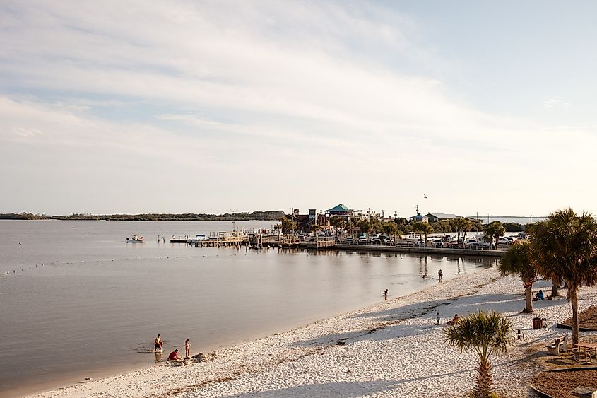 A beautiful sunset at a beach in Cedar Key, Florida