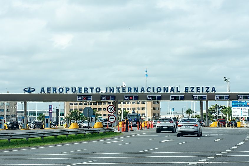 Facade of Ezeiza International Airport Ministro Pistarini in Buenos Aires, Argentina. Image Credit JopsStock via Shutterstock.