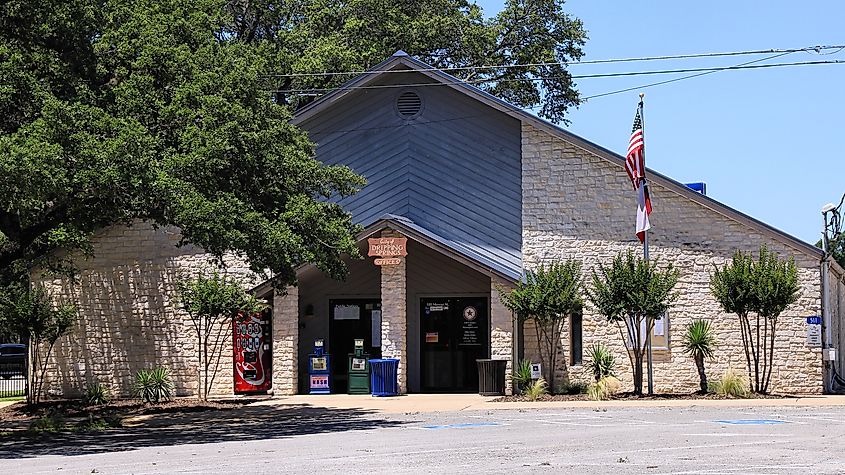 City hall of Dripping Springs, Texas, United States.