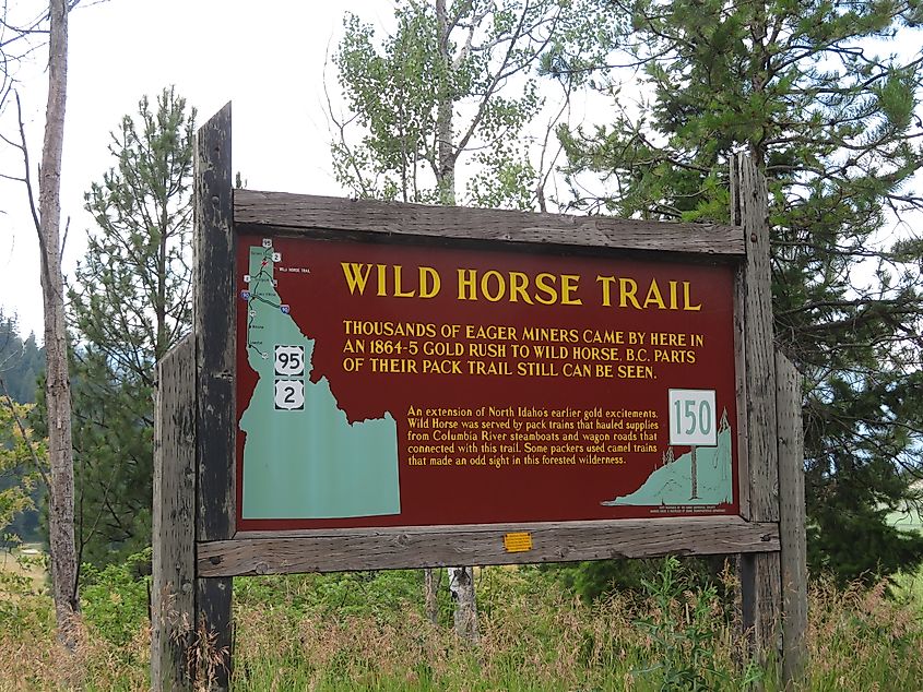 Idaho State Historical Marker in Bonners Ferry, Idaho